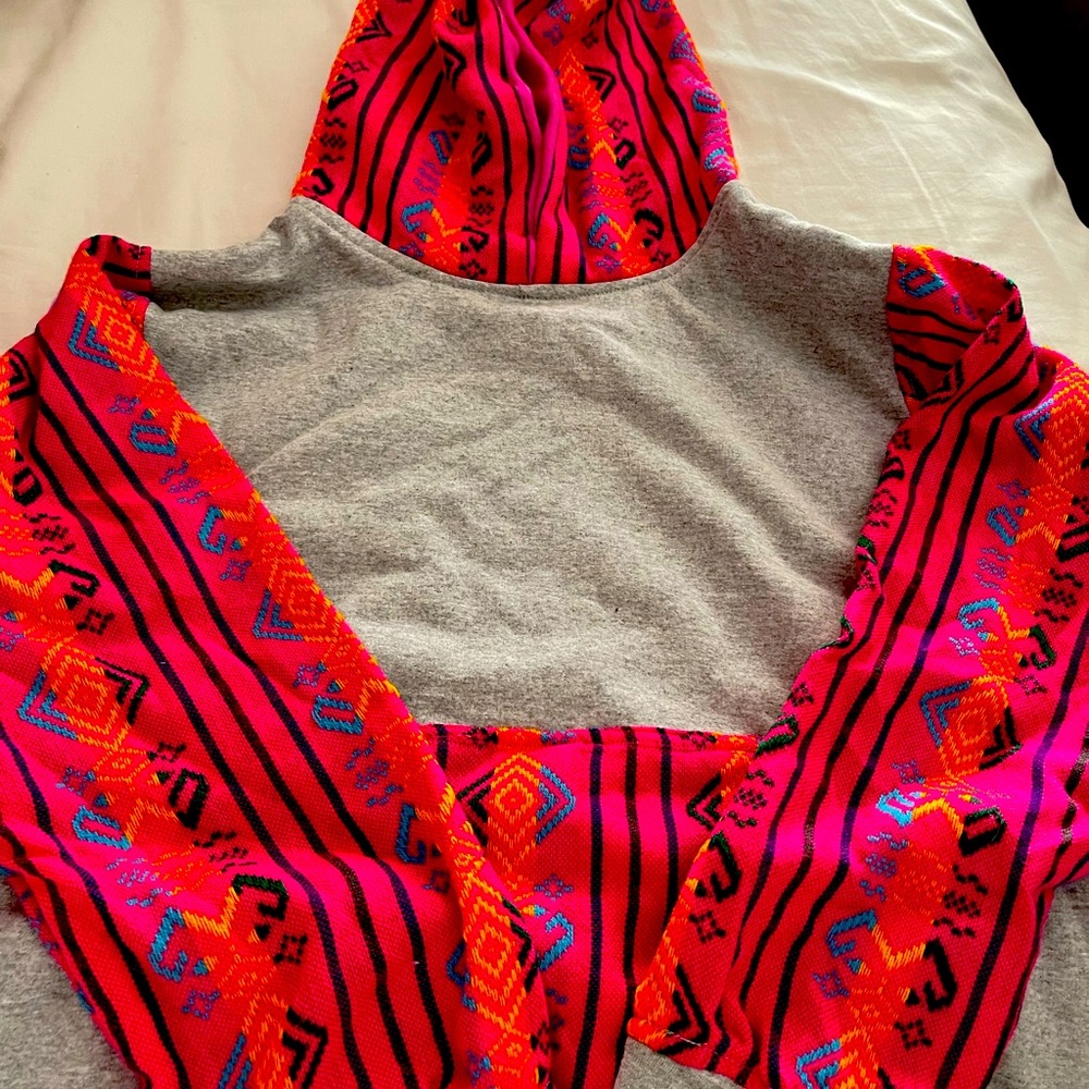 Mexican fabric hoodie, new without tags